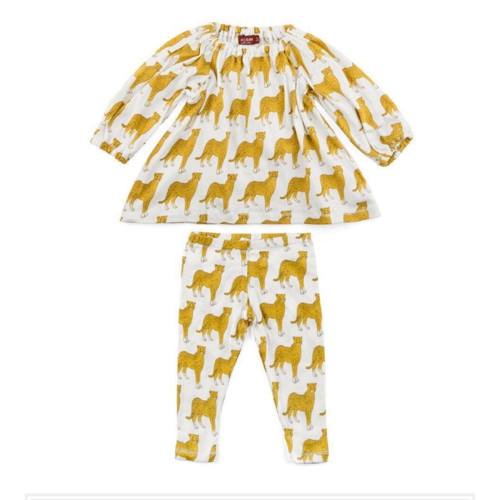 3-6 month Milk Barn dress and legging set